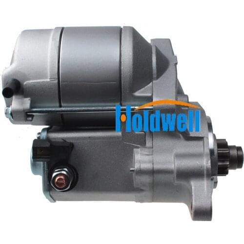 Holdwell Premium Starter 16611-63010 16611-63011 fits Ausa Lift Truck Bobcat Excavator Skid Steer Kubota & Toro Mowers