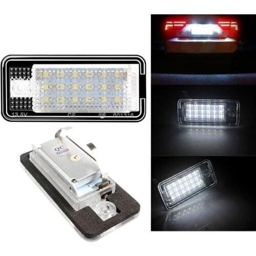 12V License Plate Light For Audi A3 S3 A4 S4 B6 B7 A6 C6 S6 A8 S8 RS4 RS6 Q7 CANBUS Beetle Xenon Led Number License Light