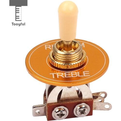 Tooyful Open Toggle Switch 3 Way w/ Rhythm Treble Washer Ring Plate Alloy for Electric Guitar Parts