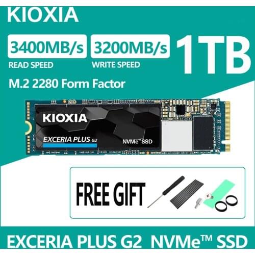 KIOXIA SSD M.2 NVMe 1.3 PCIe 3.0 x4 1TB 1 TB Internal Solid State Drive HD M2 2280 HDD Hard Disk RD20 for Laptop PC Computer