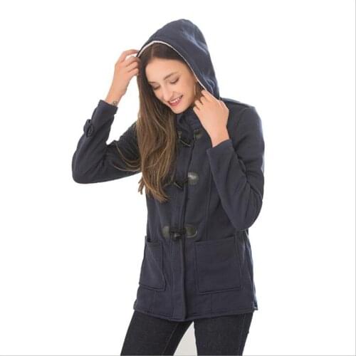 Women Basic Jackets New Navy Causal Coat Autumn Womens Overcoat Zipper Outwear Jacket Female Hooded Coat Casaco Feminino 5XL