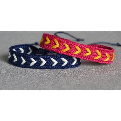 Bohemian Nepal Thread Heart Bracelet Handmade String Cord Woven Braided Hippie Bracelets For Women Men Friendship Jewelry
