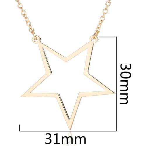 Gold chain on the neck 2020 star necklaces womens cute cpendant stainless steel woman accessories fashion necklace jewelry
