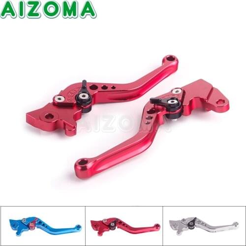 1 Pair CNC Hollow Out Racing Motorcycle Brake Clutch Levers Handle Lever Red Blue Silver Aluminum For Yamaha JOG 100