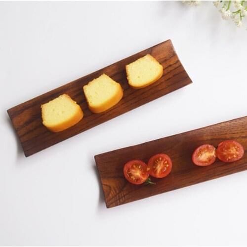 10 pcs/set wooden dish Japanese sushi plate rectangular plates for dessert fruits dishes