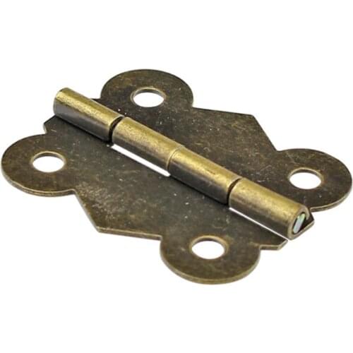 10pcs NAIERDI Mini Butterfly Door Hinges Gold Silver Bronze Cabinet Drawer Jewellery Box Decorate Hinge For Furniture Hardware