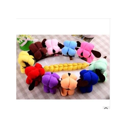 100pcs/lot 20*20cm OPP bag dog shape cake solid soft towel gift birthday wedding Christmas/Childrens gift