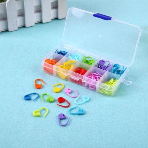 120pcs/Box 10 Colors Knitting Accessories Crochet Locking Stitch Markers Stitch Knitting Tools DIY Sewing Accessories