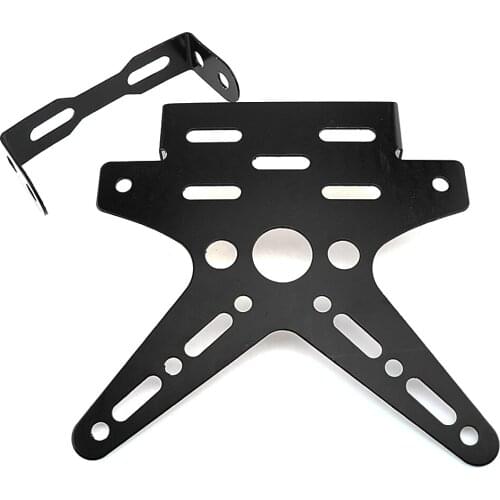 2pcs/lot Electroplate CNC Aluminum Alloy Motorcycle Rear License Plate Frame Motorcbike Scooter Number Plate Holder
