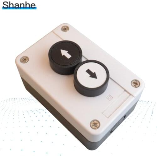 22mm 2positions momentary with 2 holes 1NO/1NC white color arrow symbol button switch