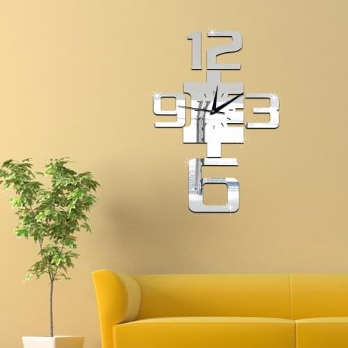 3D Wall Clock Spiegel DIY Wallclock Decorative Wall Watch Modern Design Sticker Horloge Murale Design Moderne