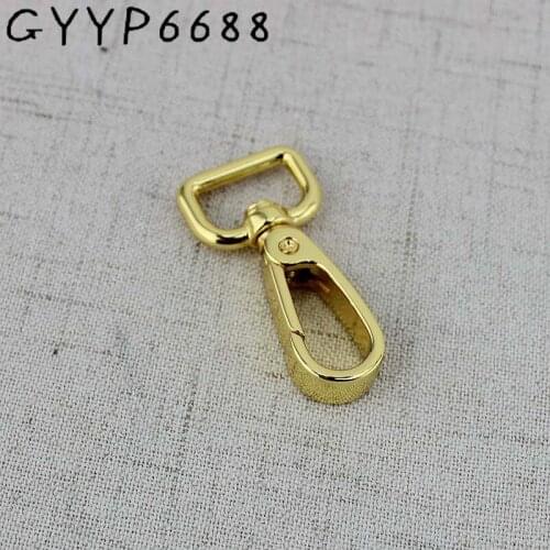 4pcs 13mm 16mm High quality Deep gold hook webbing trigger snap hooks hard carabines swivel clasp lobster claws swivel