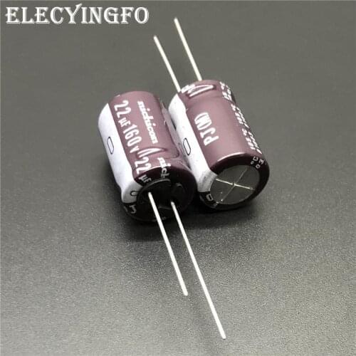 5pcs/50pcs 22uF 160V NICHICON PJ Series 12.5x20mm 160V22uF Low Impedance Long Life Aluminum Electrolytic capacitor