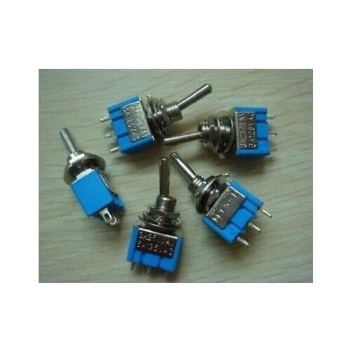 50 pieces 3-Pin SPDT ON-ON Toggle Switch 6A 125VAC