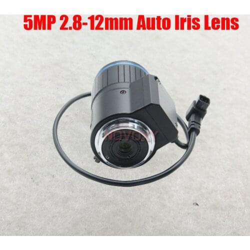 5MP Megapixel HD 1/2.7" 2.8-12mm DC Auto Iris Varifocal IR CCTV Lens CS Mount For 2MP 3MP 5MP IP Box Camera Free Shipping
