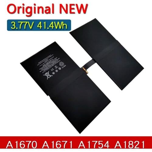A1754 New Original Tablet Battery For Apple IPad Pro 12.9 2nd A1670 A1671 3.77V 41.4Wh pro12.9 2nd Bateria