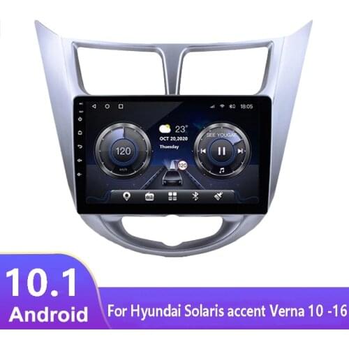 2G+32G 2din Android 10 car DVD player for Hyundai Solaris accent Verna 2010 -2016 radio recorder Gps WIFI usb 2DIN car audio