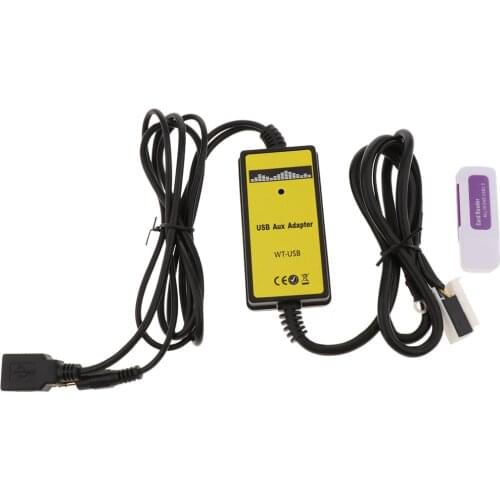 Car USB Aux in Adapter MP3 Player Radio Interface for VW Jetta/MK5/Golf/Passat (5.1ft Length)