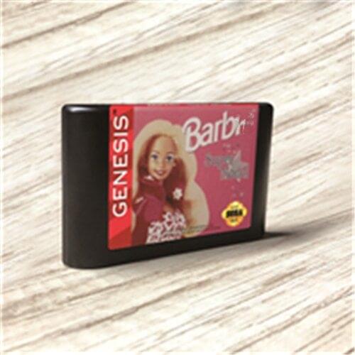 Barbied Super Model - USA Label Flashkit MD Electroless Gold PCB Card for Sega Genesis Megadrive Video Game Console
