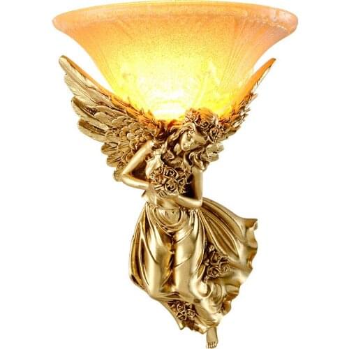 BDBQBL 30*39cm Goddess Wall Lamp Originality Vintage Wall Lighting Classical Engraved Lamp Bed Room Dining Room Bedroom Light