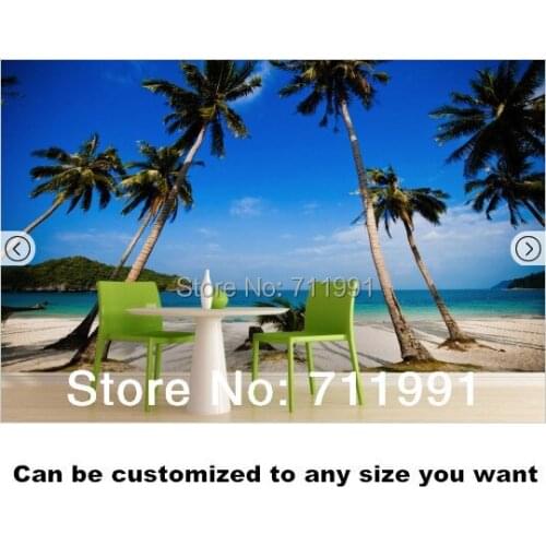Free shipping Palm Tree Landscape Wall Mural wallpaper