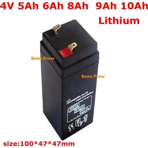 Electronic Scales Weight Swatter Rechargeable Battery Cells Li-ion 3.7v 4.2v 4Ah 4v 6ah 8Ah 10Ah replace Sealed Lead Acid 4V 4AH