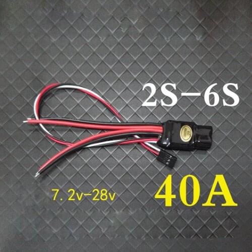 ESC Unidirectional 40A 2S 3S 4S 5S 6S Lithium Remote Control Brush ESC Speed Controller