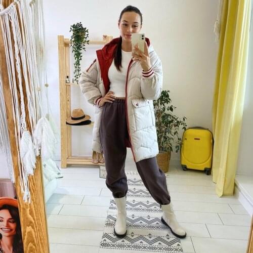 Cotton Clothes Winter 2021 New Korean Version of Cotton Clothing Womens Medium and Long Loose Thickened Student Cotton Jacket