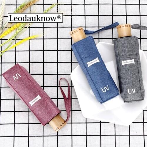 Leodauknow Pocket Mini Anti-UV WaterProof and Windproof Five Folding Portable Outdoor Travel Womens and Mens Umbrella
