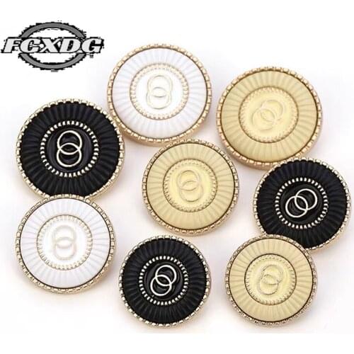 Classic Double Circle Fashion Sewing Buttons for Clothing Metal Jacket Buttons Sewing Material Sewing Accessories Blouse Buttons