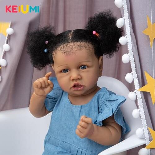 KEIUMI Reborn Baby Dolls Dull Body Silicone Newborn Accessories Free Bebe Boneca Vinyl Realistas For Children Gift Birthday