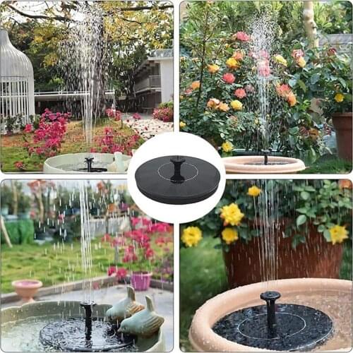 LBER Solar Fountain Pump Mini Solar Powered Bird Bath Fountain Pump Solar Panel Kit Water Pump for Pond, Pool, Garden