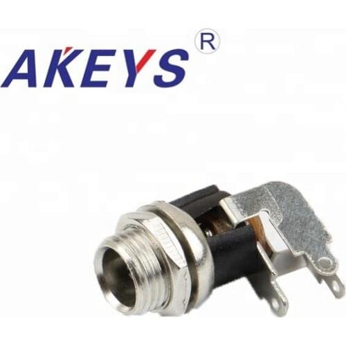 10 PCS DC-025W 5.5-2.5MM Metal audio jack DC connector Power Jack with nuts