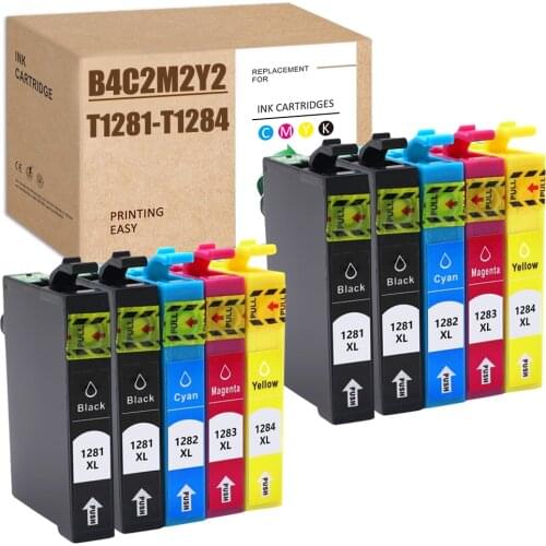 SZ 10-Pack Compatible for Epson T1285 (T1281, T1282, T1283, T1284) SX125 SX130 SX235W SX440W SX430W SX425W SX438 SX445W BX305F