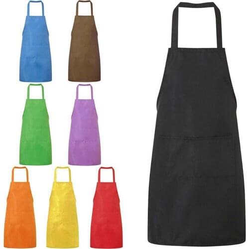 Solid Color Oil-resistant Restaurant Home Kitchen Cooking Protective Apron Household Supplies Accessories Products