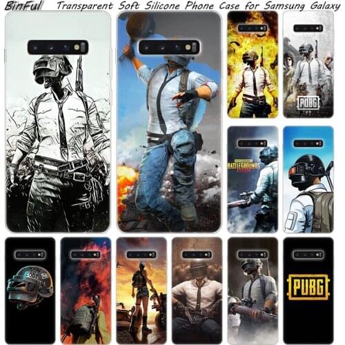 Hot pubg game Soft Silicone Case For Samsung Galaxy S10 S9 S8 Plus S7 Edge A6 A8 Plus A7 A9 2018 A5 2017 Fashion Cover