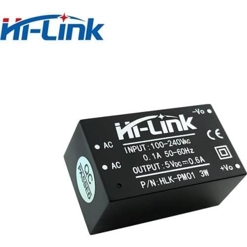 Hi-Link HLK-PM01 AC DC Converter 220V to 5V 3W 600mA Step Down Isolated Switching Power Supply Module AC DC Transformer