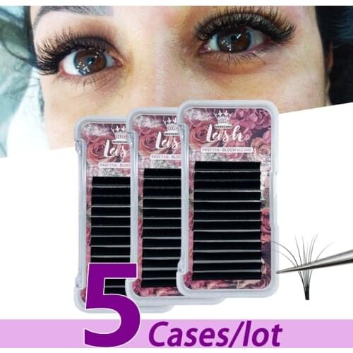 5pcs/lot MASSCAKU Custom Private Label Premium Mink Eyelash Extensions Individual Volume with Silk Mink Korea PBT material