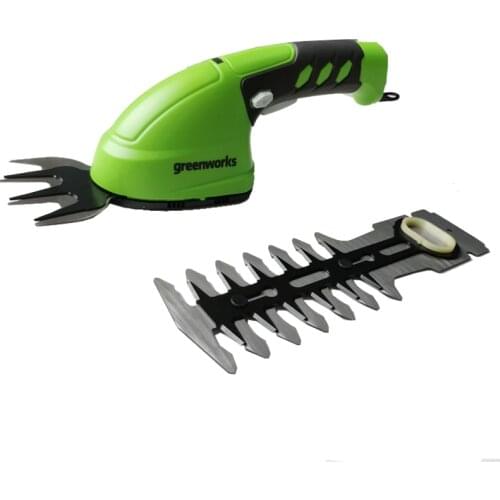 Greenworks Electric Mini Trimmer Cordless Hedge and Grass Trimmer 7.2V Lithium Battery 2 in 1 Shrub Grass Trimmer Garden Tools