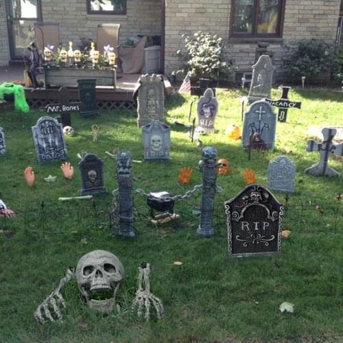 Skeleton Halloween trick props Graveyard Haloween horror ghost pumpkin decor for home garden Halloween party supplies