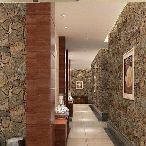 Beibehang Vinyl Imitation Stone Brick Grain papel de parede 3d Wallpaper Wall Decor For Living Room Bathroom Wallcovering