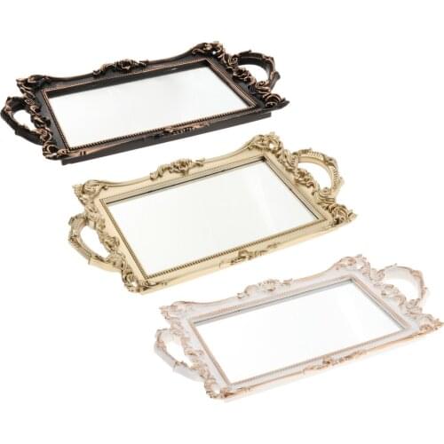 Mirrored Tray,Decorative Mirror Tray Vantity Tray Antique Tray for Perfume