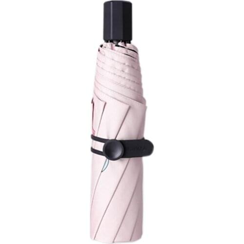 Womens Sunshade Small Fresh Sun and Rain Dual-Use Sunscreen and Anti-Ultraviolet Folding Portable Sun Umbrella
