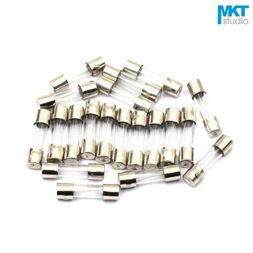 100Pcs 5*20mm 250VAC Glass Tube Fuse 0.1/0.2/0.25/0.3/0.4/0.5/0.75/1/1.25/1.5/2/2.5/3/3.15/4/5/6/6.3/7/8/10/15/20/25A