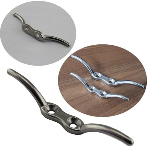 112mm 150mm Stainless Steel 316 Wire Rope Cleat Marine Boat Yacht Line Flag Cleat 4" and 6"