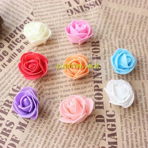2.5CM,100PCS,Real Touch Foam PE Mini Roses Heads,Diy Wedding Favor Decorations,Crafts and Scrapbooking,Artificial Flower Garland