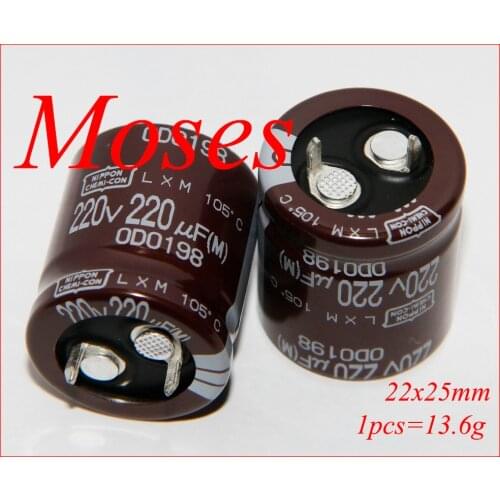 200v 220uf 220v 100% Original new NCC LXM Electrolytic Capacitor Radial Capacitance 22x25mm ( Life 7000 hours )