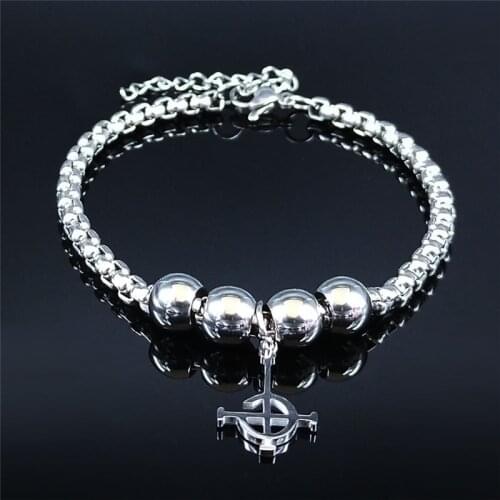 2021 Ghost BC nameless Stainless Steel Bracelet Ghoul band Pope emeritus symbol Mask grucifix Poster Bracelets Jewelry B3551S03