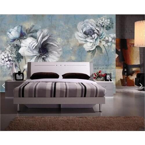 Custom 3d mural wallpaper european, vintage floral fresco for living room bedroom sofa restaurant background wallpaper