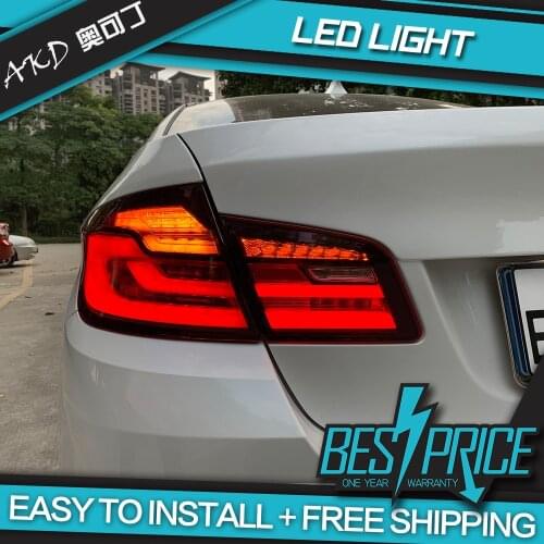 AKD For Car BMW F10 F18 taillights 2011-2017 DRL Day Running Light LED Bi Xenon Bulb Fog Lights Car Accessory F10 F18 tail Lamp